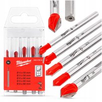 Wiertło Do Szkła Płytek Ceramiki Milwaukee Zestaw Wierteł 4-8 Mm 5Szt
