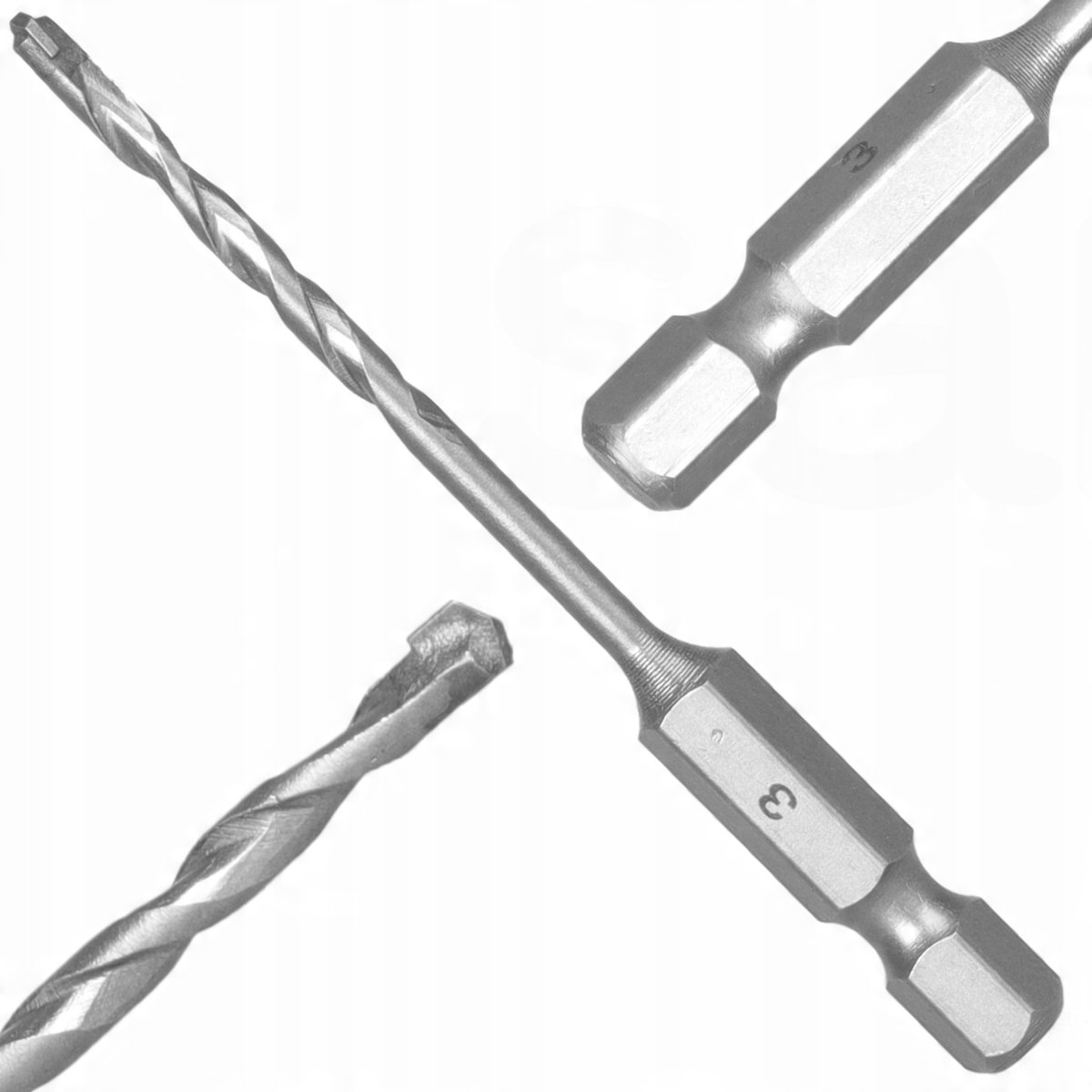 Wiertło Do Wkrętarki 3.0 Mm Betonu Metalu Gresu