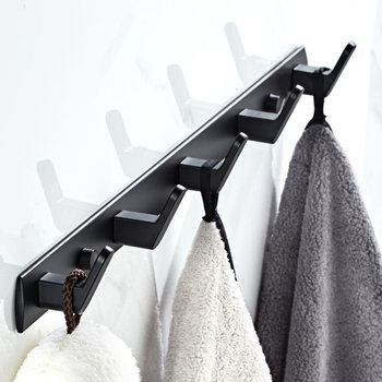 WIESZAK ŁAZIENKOWY Szatnia METAL Ręczniki CZARNY - Inny producent