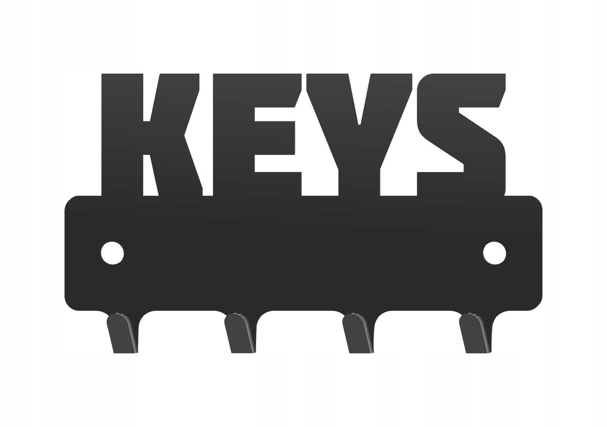 Zdjęcia - Pozostałe meble Wieszak metalowy na klucze keys WIE140 10cm czarny matowy