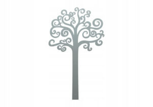 Wieszak metalowy ścienny Drzewo klimt WIE128 170 cm srebrny - Inny producent