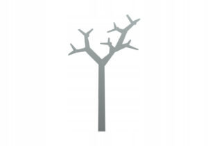 Wieszak metalowy ścienny Drzewo WIE111 130 cm srebrny - Inny producent