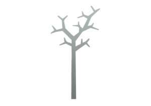 Wieszak metalowy ścienny Drzewo WIE111 180 cm srebrny - Inny producent