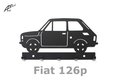 Wieszak na klucze ART-STEEL Fiat 126p, czarny, 21,5x11 cm - Art-Steel