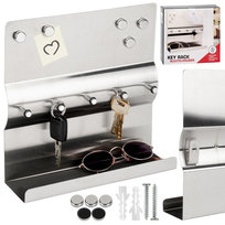 Wieszak na klucze z półką stalowy