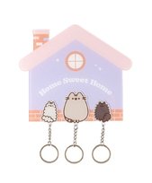 Wieszak na klucze z trzema breloczkami Kot Pusheen uchwyty na magnes Pusheen