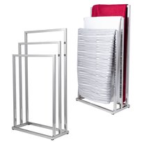 Wieszak na ręczniki stojący do łazienki chrom 3 ramiona  - Yoka