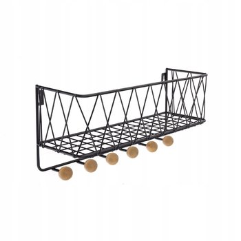 Wieszak ścienny na ubrania z koszykiem WUO 2 - Czarny - Inny producent