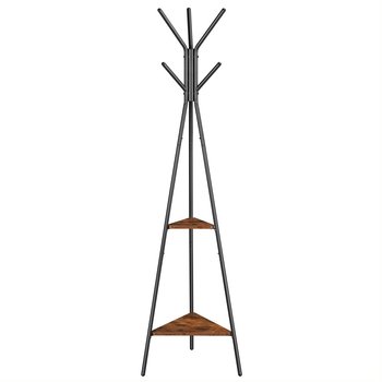 Wieszak stojący ciemny brąz do przedpokoju na ubrania BEGRYF 49x49x179 - BEGRYF