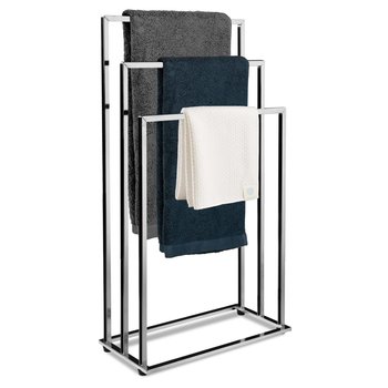Wieszak Stojący Na Ręczniki Łazienkowe Stojak Metalowy Podłogowy Chrom - LoftInspired