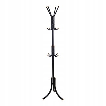 WIESZAK STOJĄCY STOJAK NA UBRANIA METALOWY CZARNY - Korbi