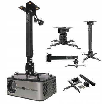 Wieszak Uchwyt do Projektora Rzutnika Czarny 4w1 Sufitowy Ścienny do 25 kg - Zenwire