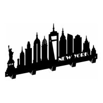 Wieszak WS12, NEW YORK, czarny strukturalny