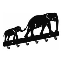 Wieszak WS68, SŁONIE, czarny strukturalny