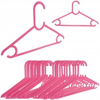 Wieszaki dziecięce dla dzieci na ubrania różowe 25 sztuk ubraniowe