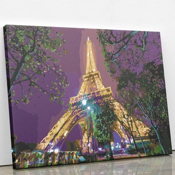 Wieża Eiffla nocą - Malowanie po numerach 50x40 cm - ArtOnly