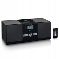 WIEŻA STEREO RADIO CD BLUETOOTH USB LCD AUX PILOT LCD DREWNIANE KOLUMNY 10W Lenco