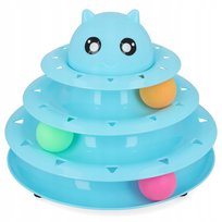 Wieża z piłeczkami kulkami piłkami zabawka interaktywna dla kota