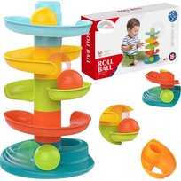 Wieża z piłeczkami zjeżdzalnia piłek kulek kuleczkowa dla dzieci montessori, gra zręcznościowa, Sferazabawek