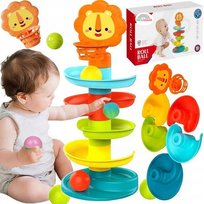 Wieża z piłeczkami zjeżdzalnia piłek kulek kuleczkowa Kulkowy tor Piramida LEW 42 cm, Sferazabawek