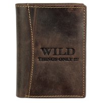 Wild Things Only skórzany damski męski portfel brązowy 12.5x2x9.5cm OPJ100N Wild Things Only