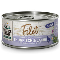 Wildes Land Cat filet z tuńczyka i łososia 80g