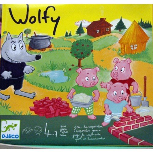 Wilk i świnki, gra planszowa, Djeco
