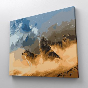 Wilki nocą - Malowanie po numerach 50x40 cm - ArtOnly