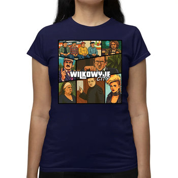 Wilkowyje City - damska koszulka na prezent dla fanów serialu Ranczo - Koszulkowy