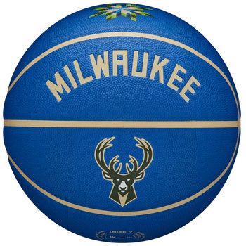 Wilson NBA Team City Collector Milwaukee Bucks Ball WZ4016417ID, unisex, piłki do koszykówki, Niebieskie - Wilson