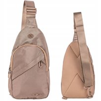 WINGS Beżowe akcesorium MINI plecak CROSSBODY NERKA podróżna przewieszka