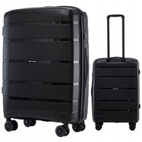 WINGS Czarna Średnia WALIZKA XL polipropylen bagaż PODRÓŻNY twardy POJEMNY