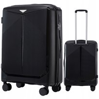 WINGS Czarna WALIZKA duża XL z polipropylenu ZAMEK TSA Bagaż REJESTROWANY