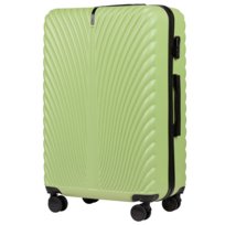 WINGS duża walizka podróżna KOLOR PISTACJOWY ABS+ 4 kółka zamek szyfrowy