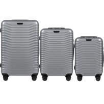 WINGS komplet walizek podróżnych POLICARBON na 4 kółkach zamek szyfrowy