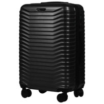 WINGS walizka podróżna średnia CZARNA POLICARBON 4 kółka zamek szyfrowy TSA