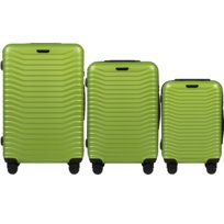 WINGS Walizki kompletny zestaw POLICARBON: 4 koła, zamek szyfrowy