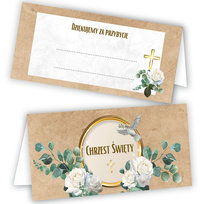 Winietki na Stół Chrzest Stokrotki - 10 sztuk (s)