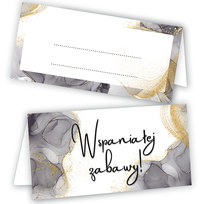 Winietki na Stół na Imprezę Czarno Złote - 10 sztuk (s)