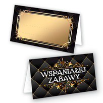Winietki na Stół na Imprezę Gold - 10 sztuk