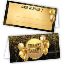 Winietki na Stół na Urodziny Złote Balony - 10 sztuk (s)