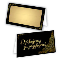 Winietki na Stół Ślubne Złote Serca - 10 sztuk