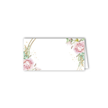 Winietki, wizytówki na stół róże na kole - 10 sztuk - OCHprosze