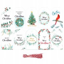 WINIETKI ZAWIESZKI ŚWIĄTECZNE OZDOBNE NA PREZENTY CHOINKĘ ZESTAW 50 szt.