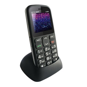 WINNER WG8 telefon dla Seniora, 900 mAh, czarny - WG