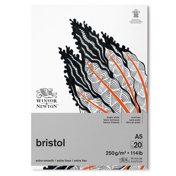 Winsor&Newton, Blok Bristol Extra Gładki, 20 kartek, A5  - Winsor & Newton