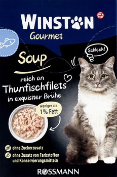 WINSTON Gourmet Karma dla kotów, zupka bogata w filet z tuńczyka w bulionie - Winston
