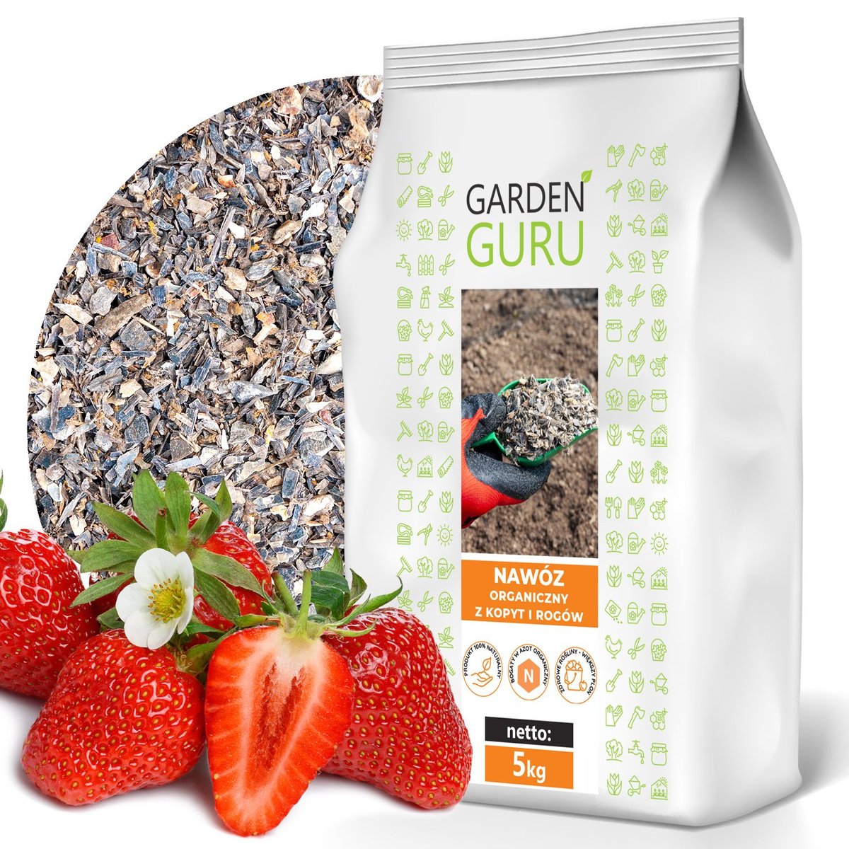 Wióry Rogowe Nawóz Do Truskawek Z Rogów I Kopyt 5Kg GardenGuru