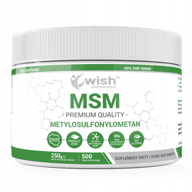 Zdjęcia - Witaminy i składniki mineralne Wish Msm Metylosulfonylometan 2Suplement diety, 50g Natural 
