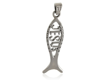 Wisior srebrny Ryba symbol chrześcijański w0473 - FALANA